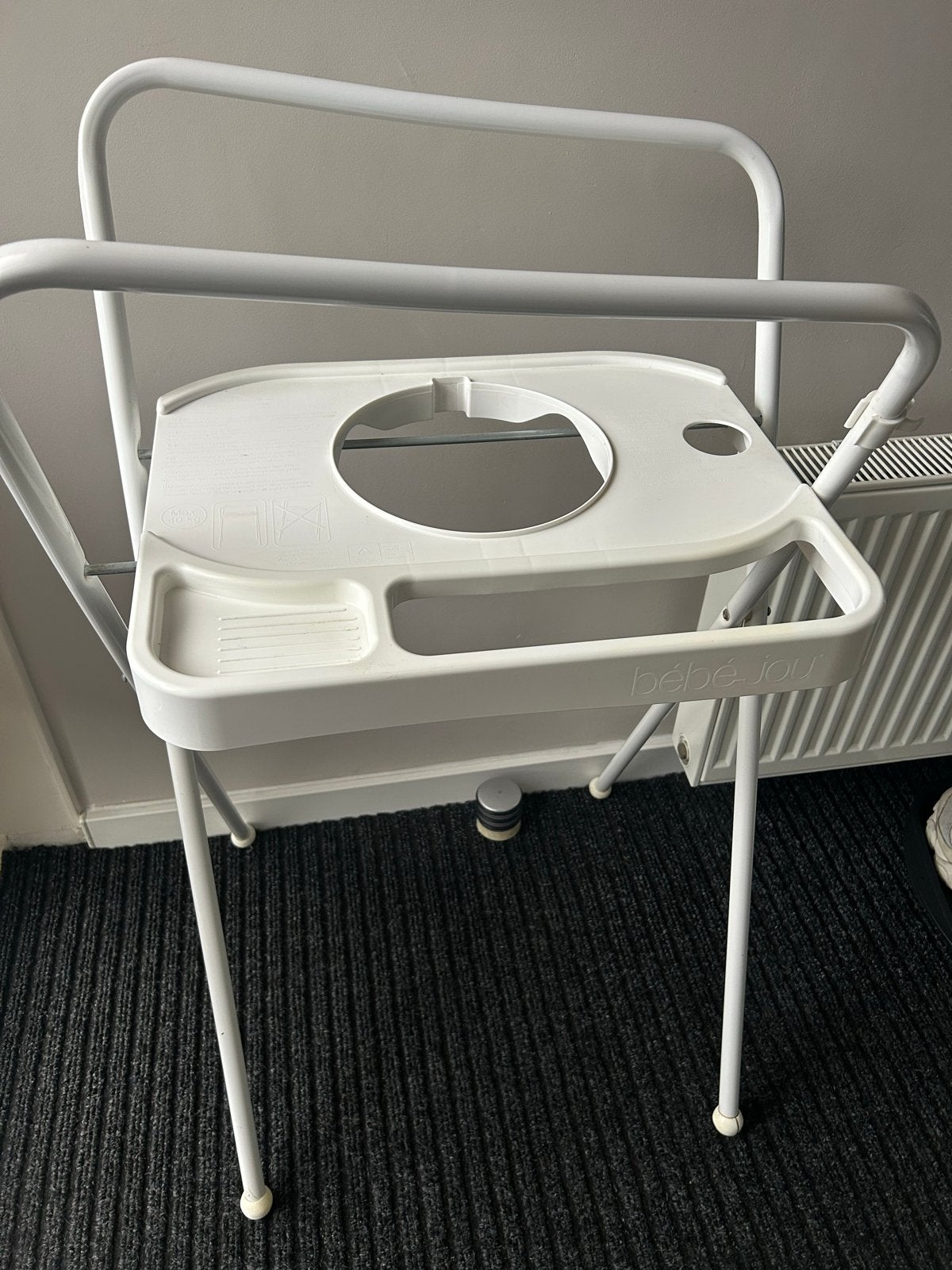 Bébé-jou badstandaard - Wit, Kinderen en Baby's, Badjes en Verzorging, Ophalen, Overige typen, Zo goed als nieuw, Bébé-jou