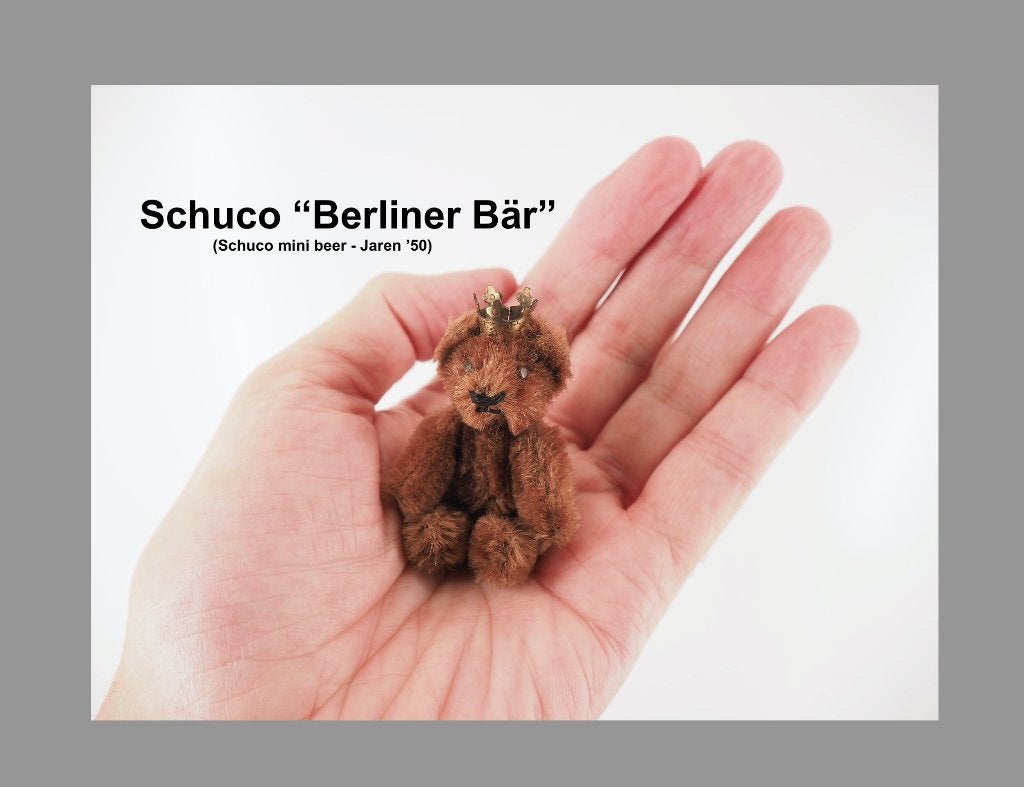 Jaren '50 Beer Schuco Miniatuur Teddybeer 'Berliner Bär', Verzamelen, Beren en Cherished Teddies, Ophalen of Verzenden, Zo goed als nieuw