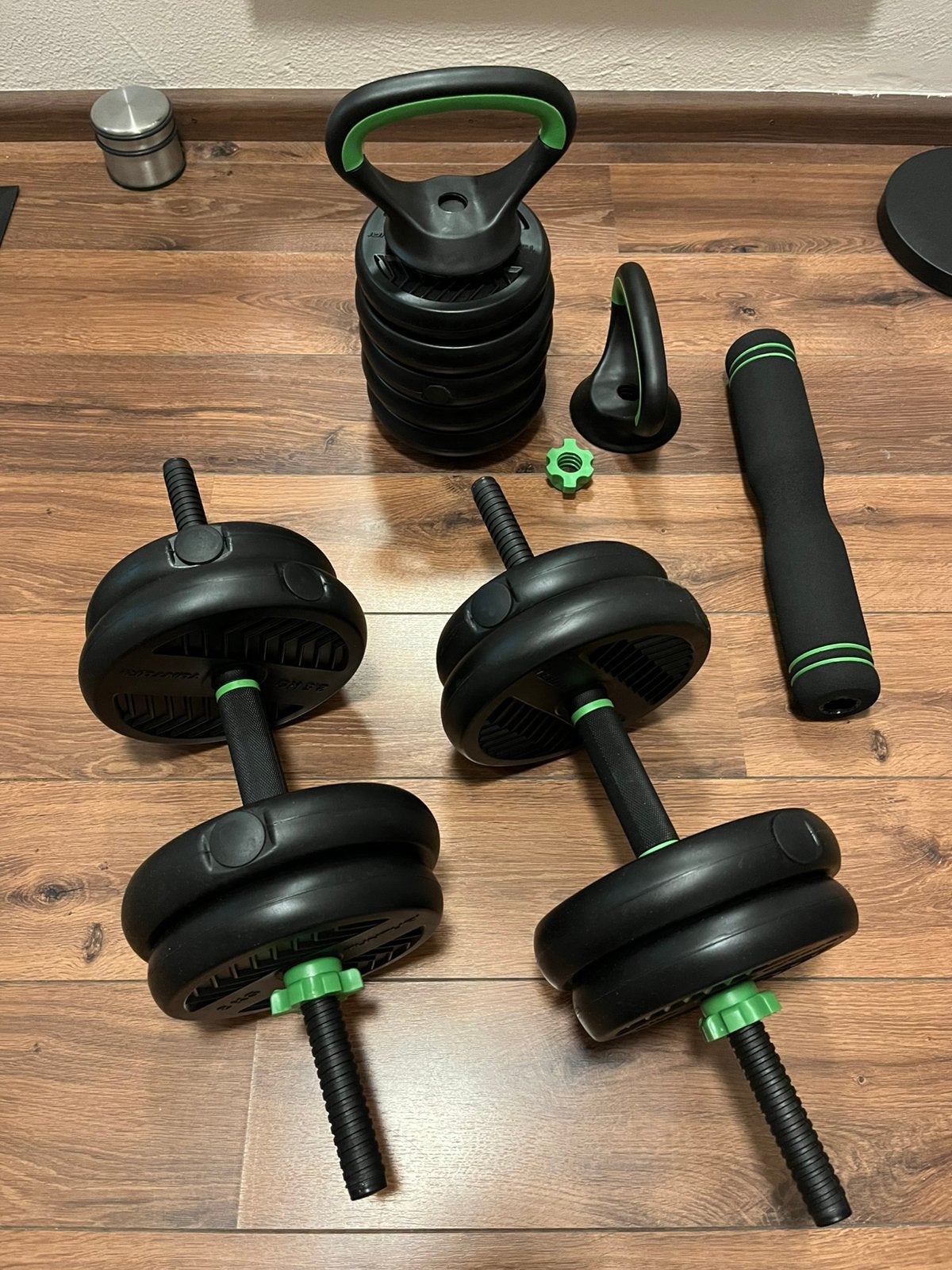 28kg Adjustable Dumbbell Set – Complete Home Gym Set, Ophalen, Zo goed als nieuw, Dumbbell