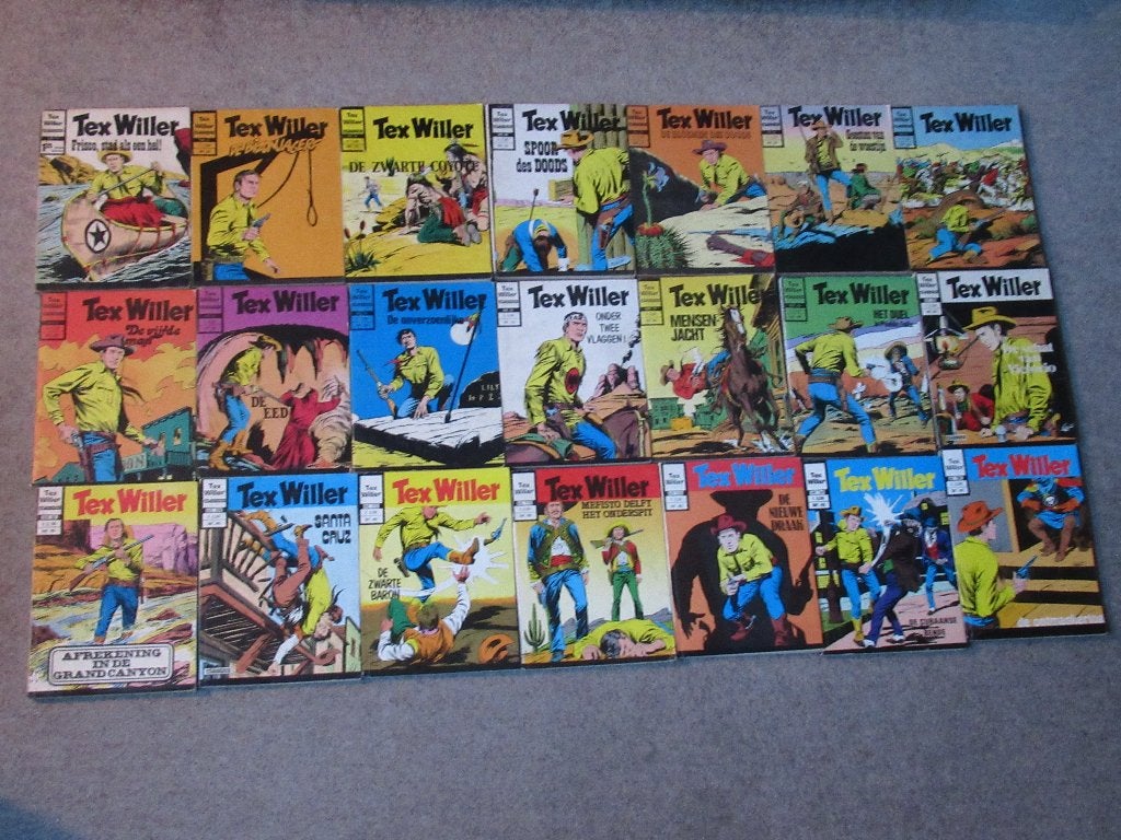 21x Tex Willer € 1,50 per stuk., Boeken, Meerdere stripboeken, Verzenden, Zo goed als nieuw