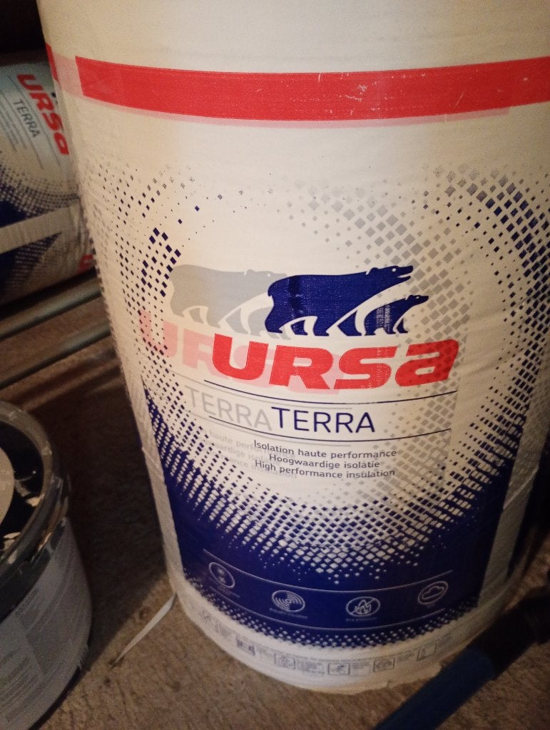 3 rollen Ursa Terra glaswol 180 mm, Ophalen, Nieuw, 5 tot 10 m², Glaswol
