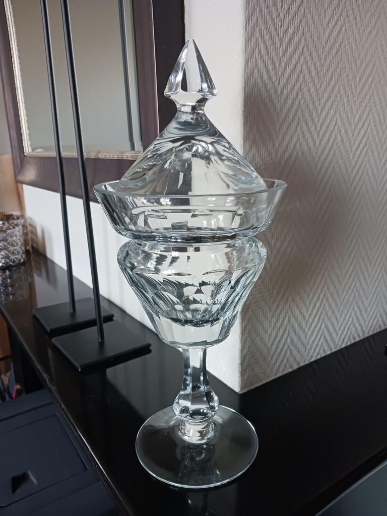 Antieke Kristallen Bokaal met Deksel, Antiek en Kunst, Antiek | Glas en Kristal, Ophalen