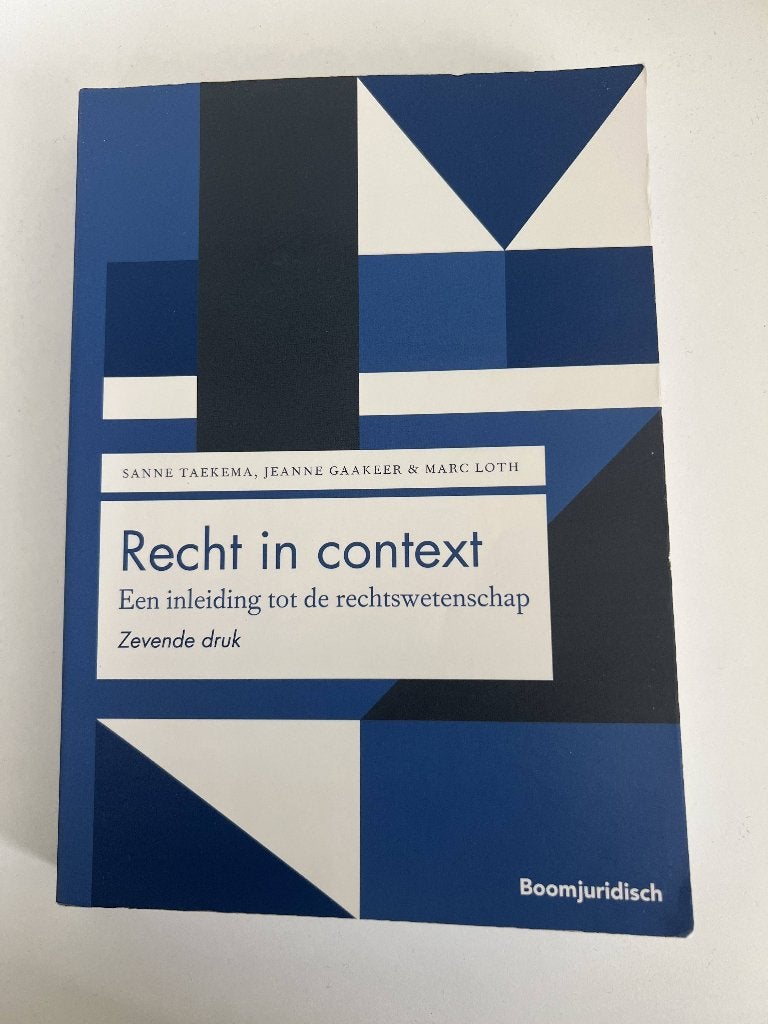 Recht in context, Boeken, Boomjuridisch, Ophalen of Verzenden, Alpha, WO