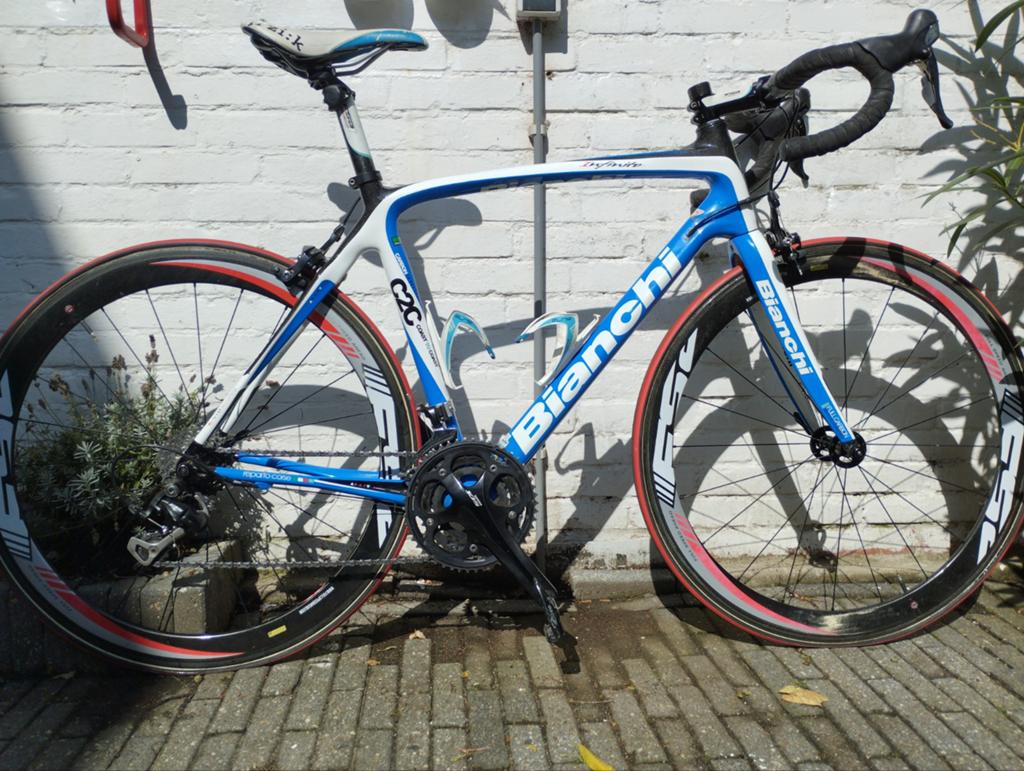 Bianchi C2C Infinito racefiets - Full carbon, Shimano 105, 28 inch, Carbon, Zo goed als nieuw, Meer dan 20 versnellingen