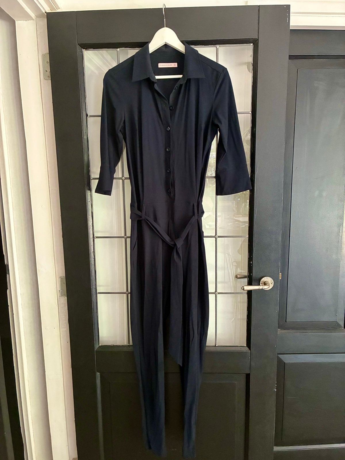 Donkerblauwe jumpsuit van Studio Anneloes, Kleding | Dames, Ophalen of Verzenden, Zo goed als nieuw, Maat 36 (S), Blauw