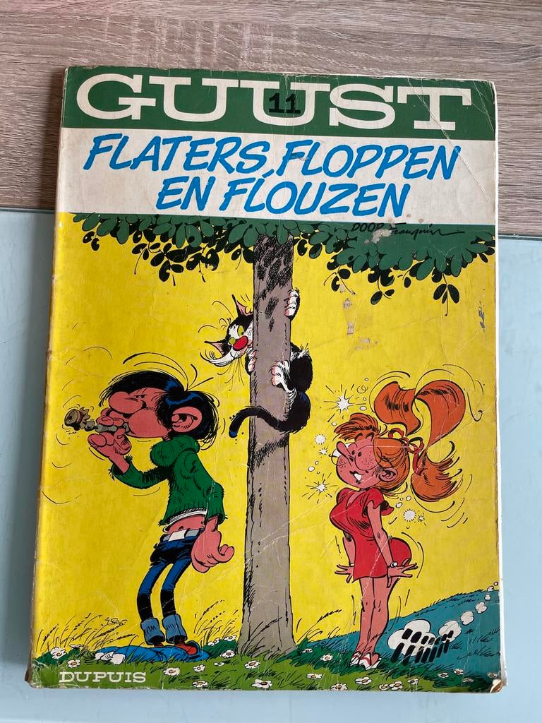 Guust Flaters, Floppen en Flouzen - Stripboek, Boeken, Stripboeken, Eén stripboek, Ophalen, Gelezen