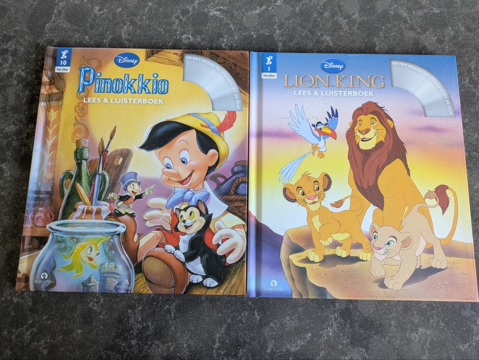 Disney Lees- en Luisterboeken: Pinokkio & Lion King, 5 of 6 jaar, Jongen of Meisje, Nieuw, Ophalen of Verzenden