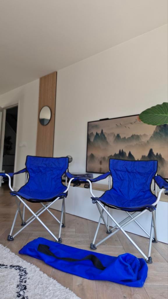 2 opvouwbare campingstoelen, Ophalen, Gebruikt, Campingstoel