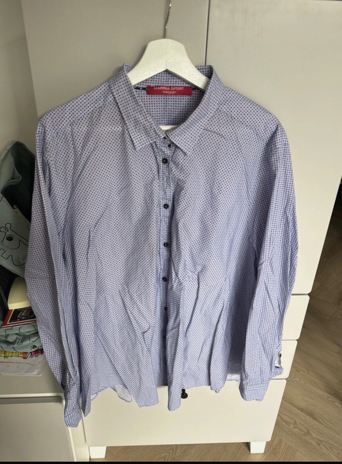 Marina Rinaldi Sport overhemd maat 29, Kleding | Dames, Verzenden, Zo goed als nieuw, Maat 46/48 (XL) of groter, Blauw