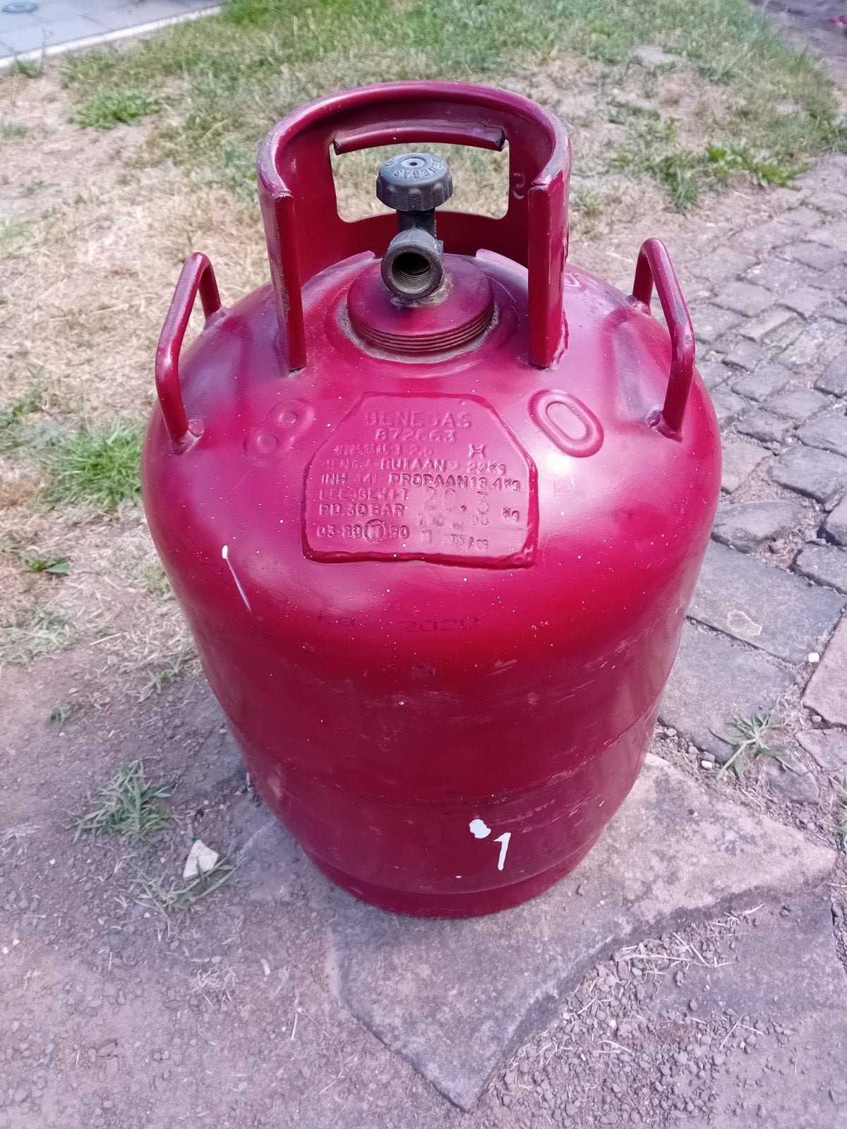 I.pr.st. lege  XXL. Benegas gasfles  15.€, Ophalen of Verzenden, Gebruikt
