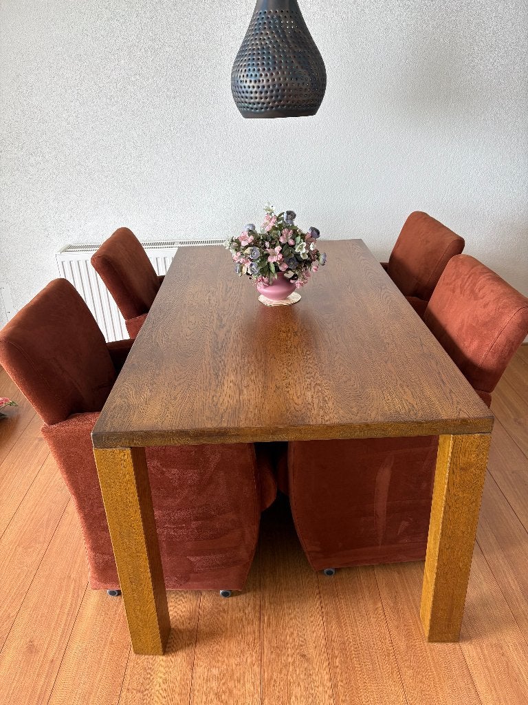 Eettalfel, Klassiek, Eikenhout, Zo goed als nieuw, 150 tot 200 cm