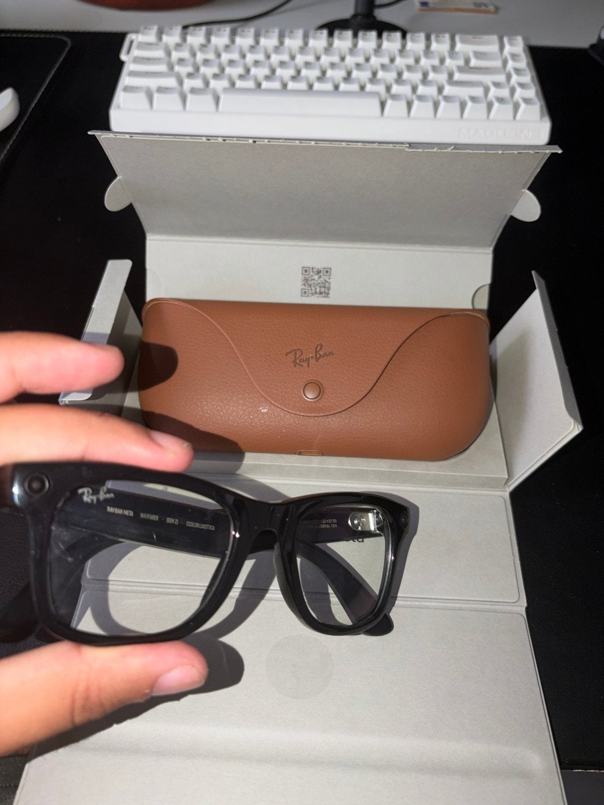 Ray-Ban Meta Wayfarer gen 2 - Zwart glans gepolariseerd, Ophalen, Zwart, Zo goed als nieuw, Ray-Ban