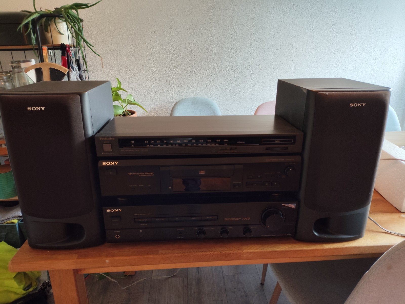 Sony Stereo Set met Technics Tuner en Speakers, Audio, Tv en Foto, Ophalen, Gebruikt, Cd-speler, Losse componenten
