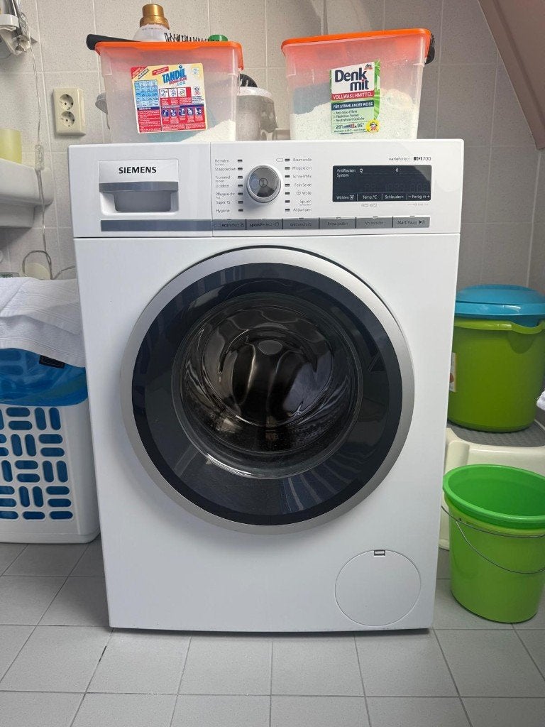 Siemens iQ700 varioPerfect wasmachine, Ophalen, 1200 tot 1600 toeren, Gebruikt, Handwasprogramma