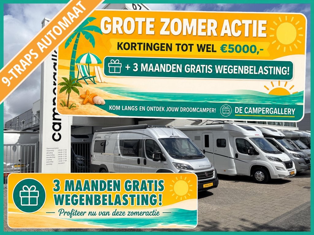 Pössl Roadcruiser ENKELE BEDDEN 9-TRAPS AUTOMAAT TR, Caravans en Kamperen, Campers, Fiat, Pössl, 6 tot 7 meter, Bedrijf