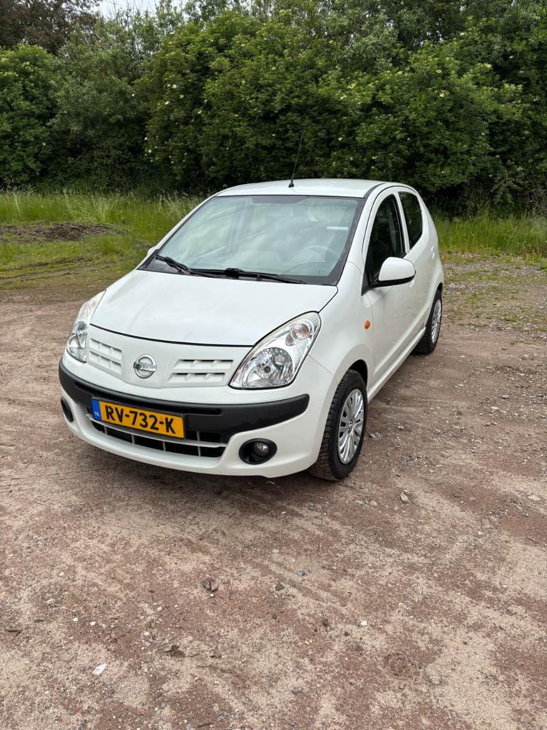 Nissan Pixo 1.0 50KW 5D 2009 Wit, Auto's, Nissan, Voorwielaandrijving, 200 kg, 4 stoelen, Bedrijf