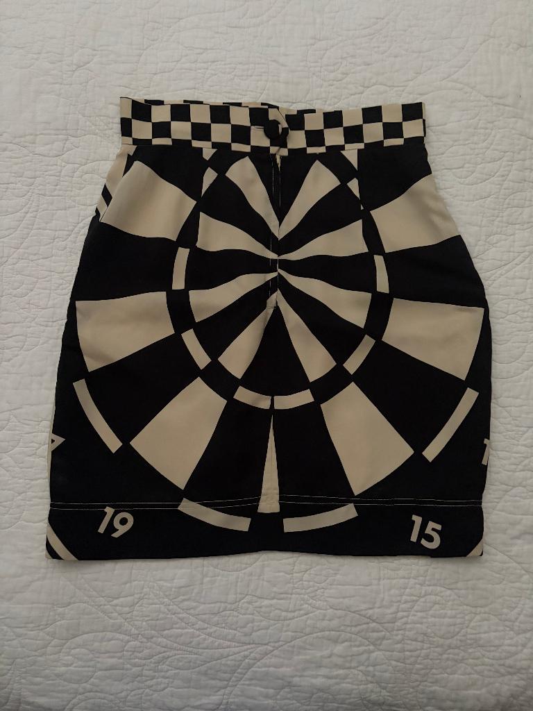 Moschino Cheap and Chic rokje 'dartboard' maat 36, Beige, Zo goed als nieuw, Maat 36 (S), Boven de knie