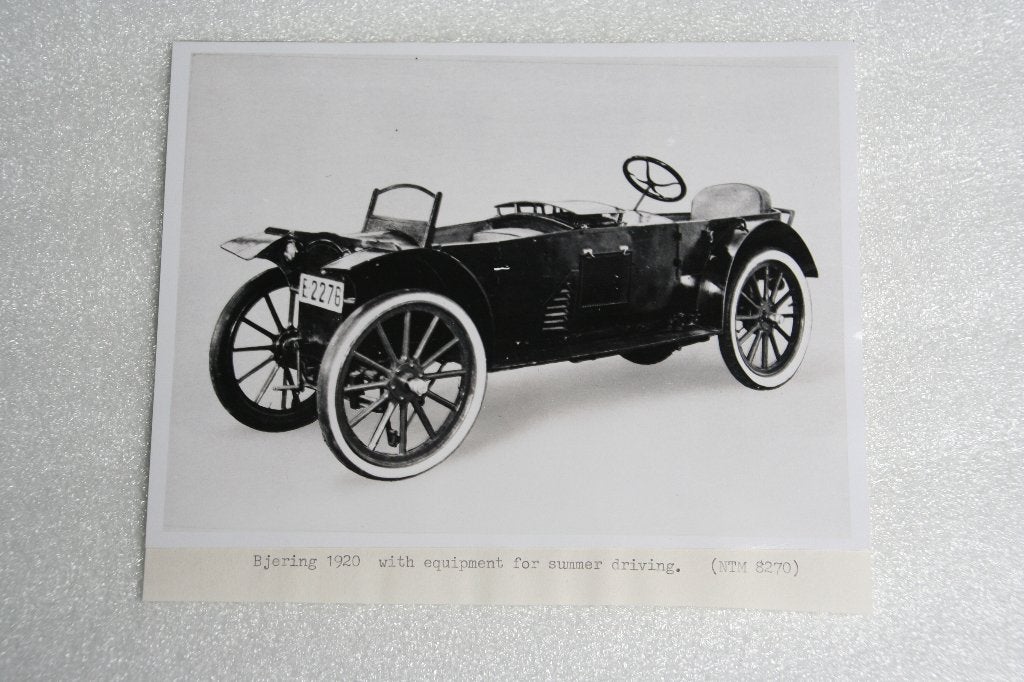 Persfoto Bjering V-4 Cyclecar zomeruitvoering (1918/1920) 1, Ophalen of Verzenden, Nieuw, Overige merken