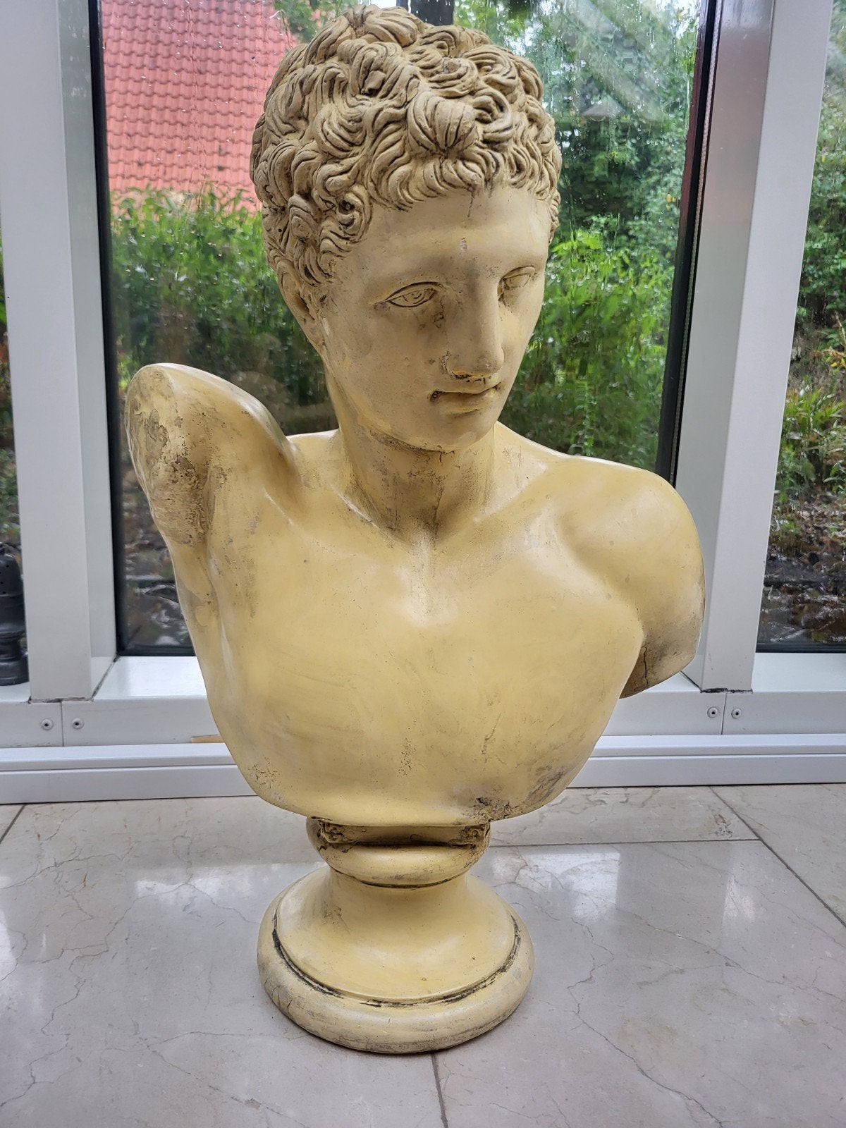Stenen borstbeeld David Micheangelo, Tuin en Terras, Ophalen, Steen