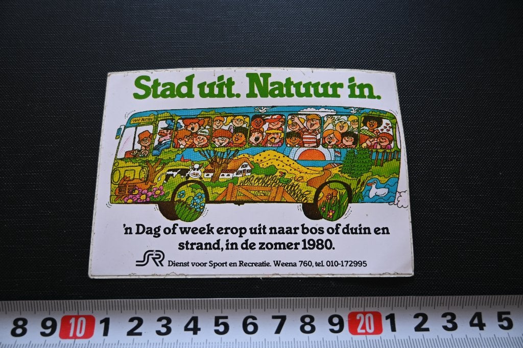 sticker strip bus stad uit natuur in rotterdam dienst S+R, Ophalen, Zo goed als nieuw