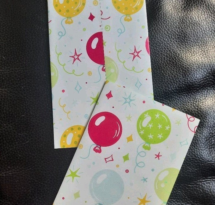 Papieren inpakzakjes handgemaakt kadozakjes ballonnen feest, Verzenden, Nieuw