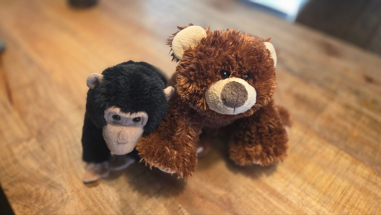 knuffels: beer en aap, Ophalen, Zo goed als nieuw, Beer, Wasbaar