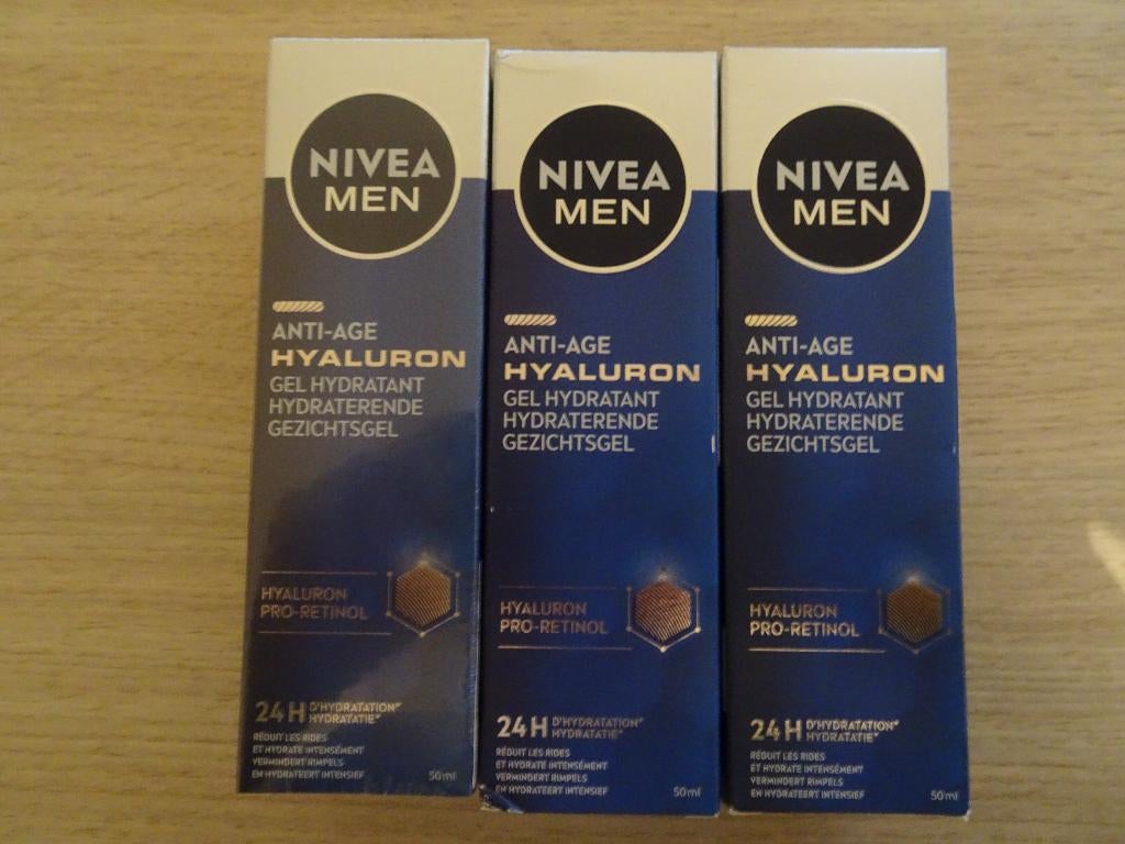 Nivea Men Hydraterende Anti-Age Gezichtsgel + Gezichtscreme, Ophalen of Verzenden, Nieuw, Bodylotion, Crème of Olie