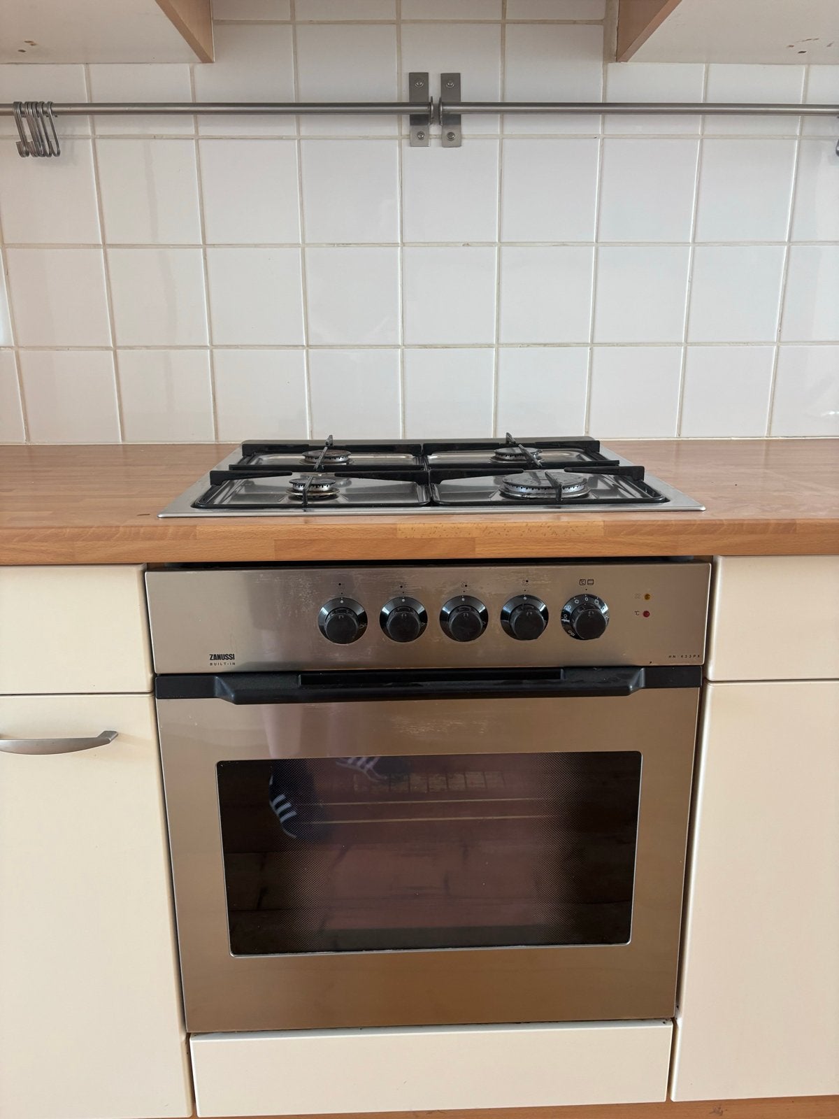 Gasfornuis met oven, Witgoed en Apparatuur, Fornuizen, Ophalen, Gebruikt, 60 cm of meer, 4 kookzones