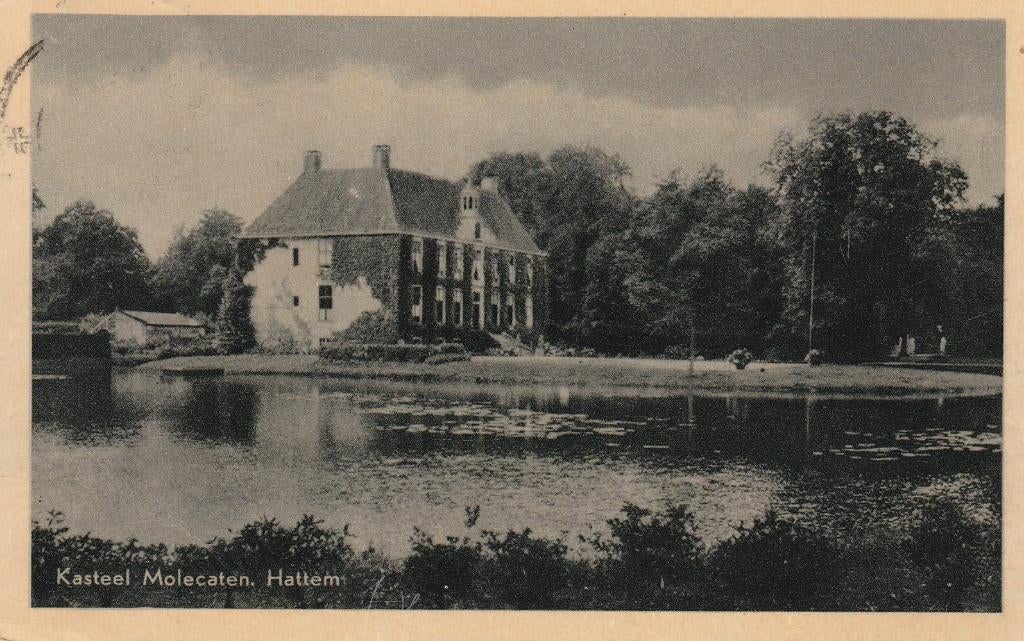 08003 Hattem - Kasteel Molecaten - gel. 1956, Verzenden, 1940 tot 1960, Gelopen, Gelderland