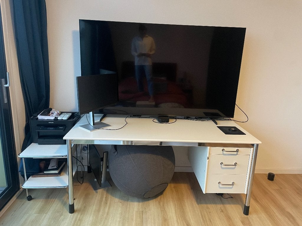 Vintage IKEA Desk by Tord Björklund – White, Ophalen, Overige typen, Gebruikt, Hout
