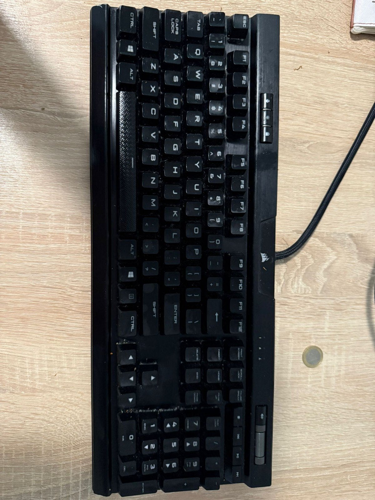 Corsair K70 RGB MK.2 Mechanisch Gaming Toetsenbord, Gebruikt, Ophalen of Verzenden, Qwerty, Verlichte toetsen