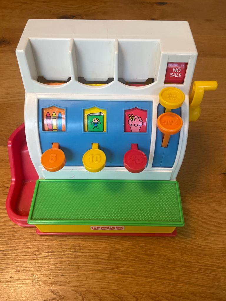 Fisher-Price Kassa Speelgoed (zonder speelmuntjes), Ophalen of Verzenden, Gebruikt, Speelset, Met geluid