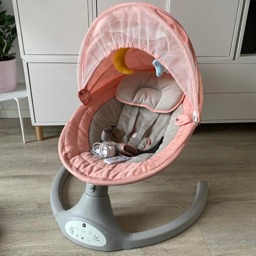 Bebies First Baby Swing - Zo goed als nieuw, met afstandsbed, Ophalen, Zo goed als nieuw