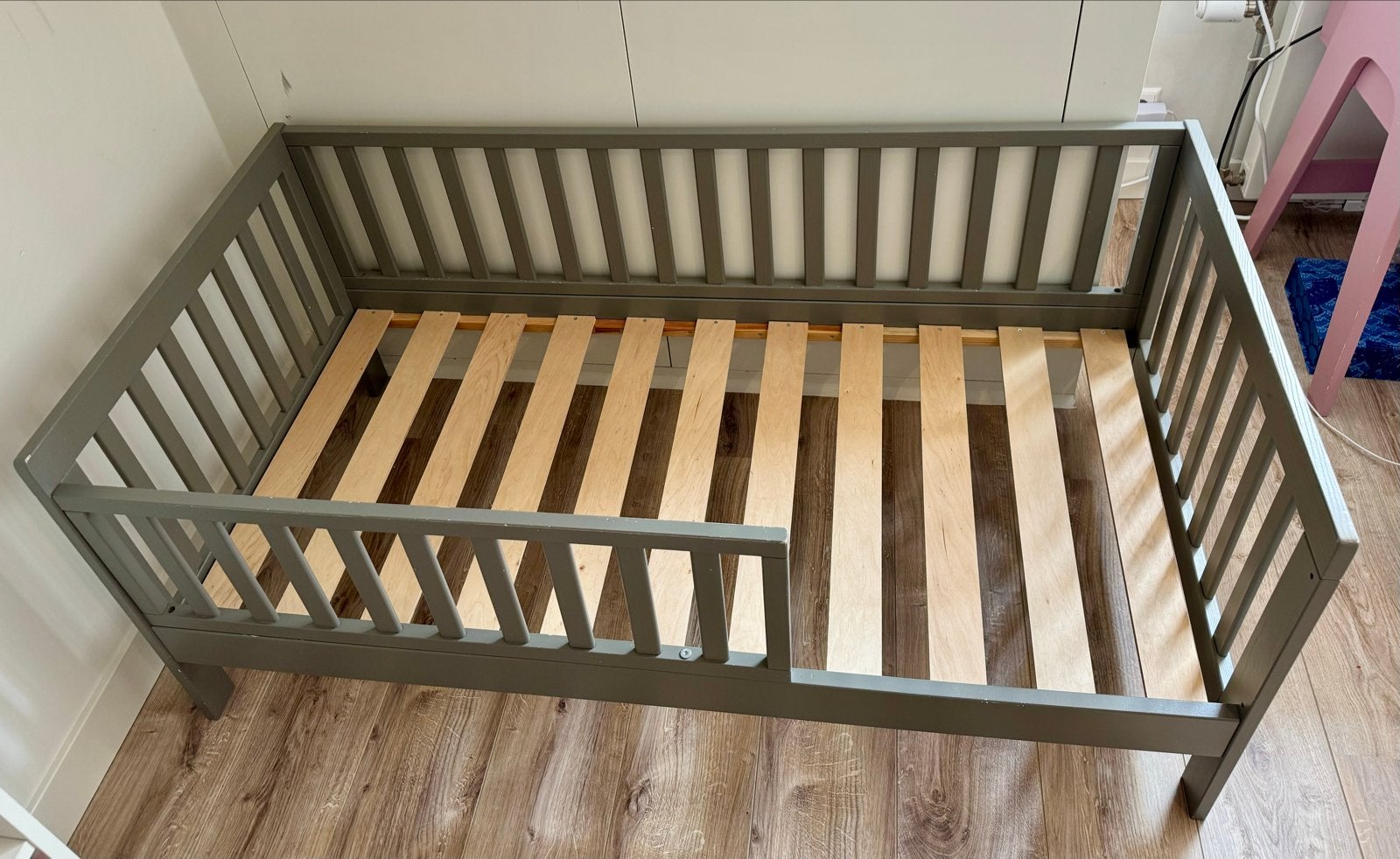 Petite Amelie Plume peuterbed grijs 70x140cm, Ophalen, Gebruikt, 70 tot 85 cm, 140 tot 160 cm
