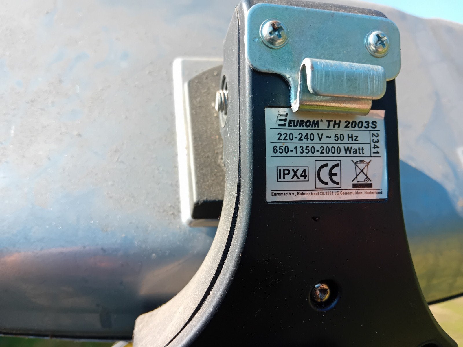 Eurom TH 2003S Terrasverwarmer op standaard, Gebruikt, Vloer, Waterbestendig, Ophalen