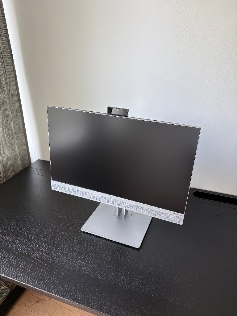 HP EliteDisplay E243m monitor met webcam en B&O soundbar, Computers en Software, Monitoren, Ophalen, IPS, Full HD, Zo goed als nieuw