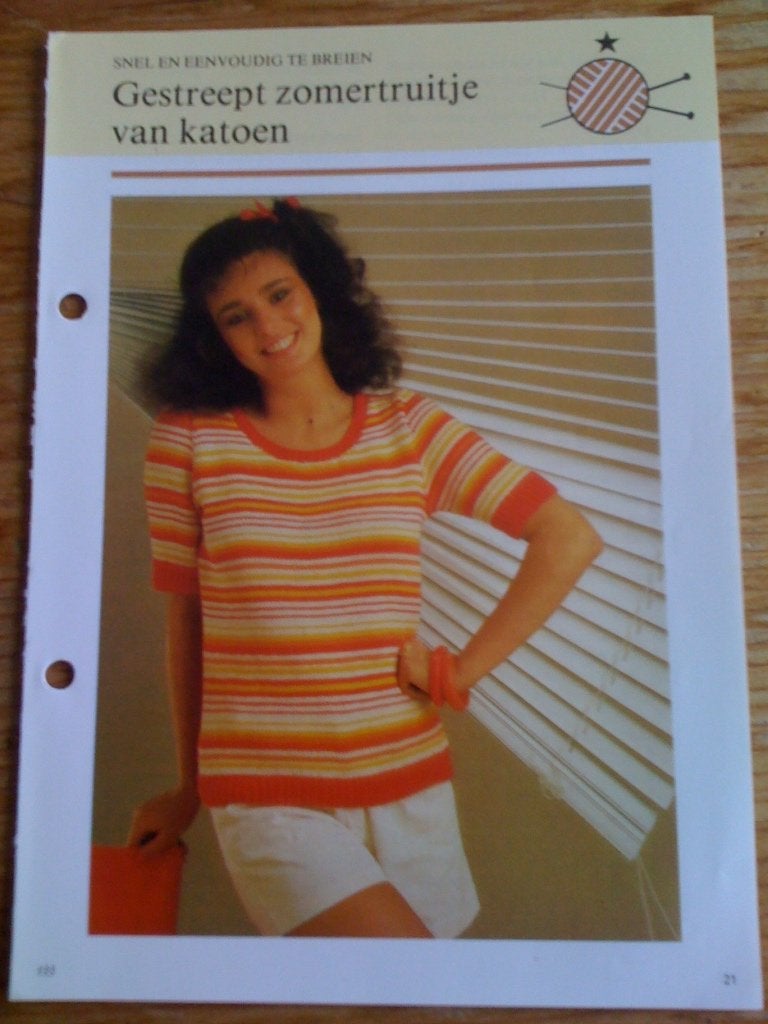 Gestreept truitje, Hobby en Vrije tijd, Breien en Haken, Ophalen of Verzenden, Nieuw, Breien, Patroon of Boek