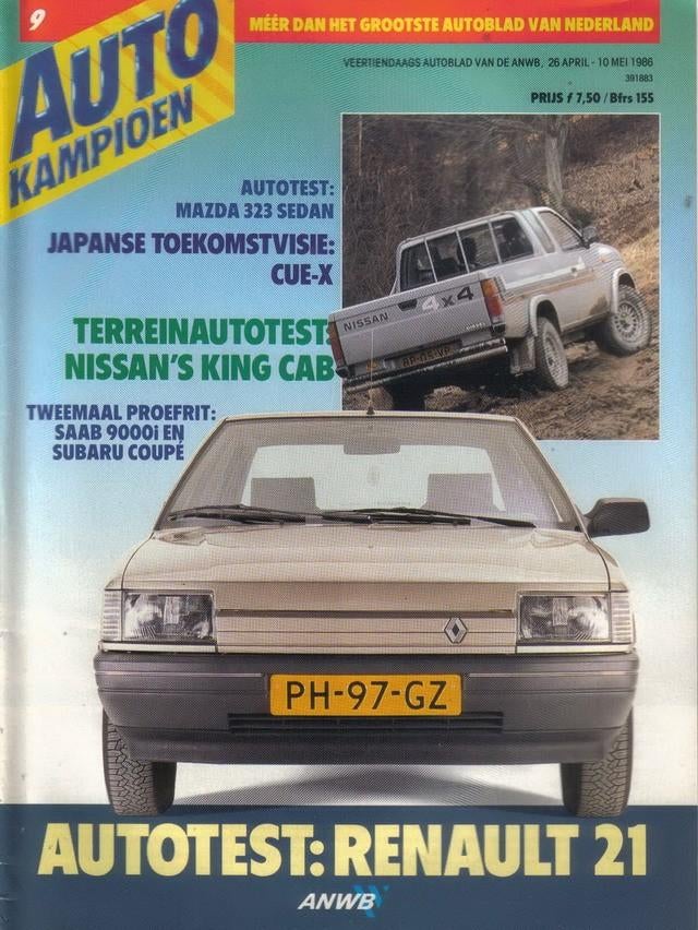 Autokampioen 9 1986: Volvo 480ES - Saab 9000i - Subaru coupe, Ophalen of Verzenden, Gelezen, Algemeen