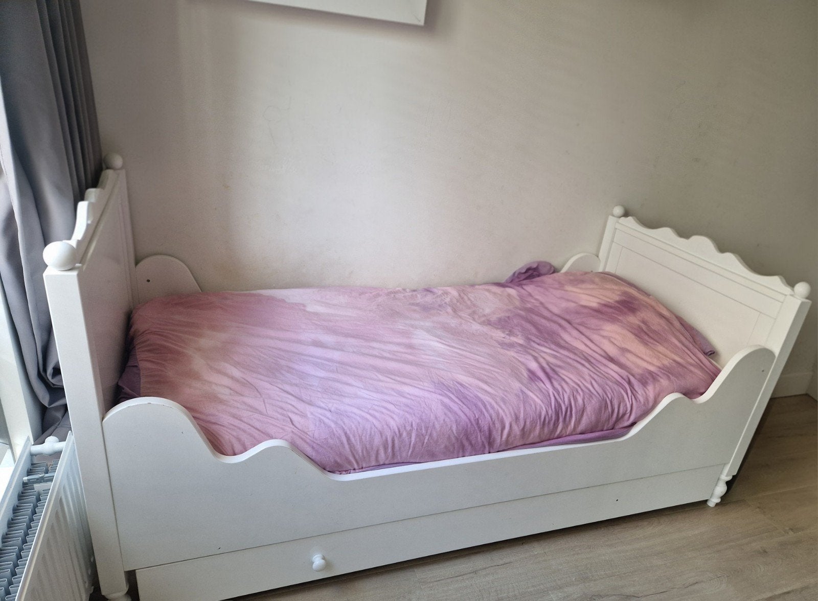Bopita Belle bed 90x200 wit, Ophalen, 90 cm, Eenpersoons, Wit