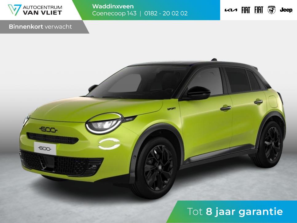 Fiat 600 1.2 145pk Hybrid Sport | Clima | Cruise | Navi | 18, Auto's, Fiat, 145 pk, Met garantie (alle), Origineel Nederlands