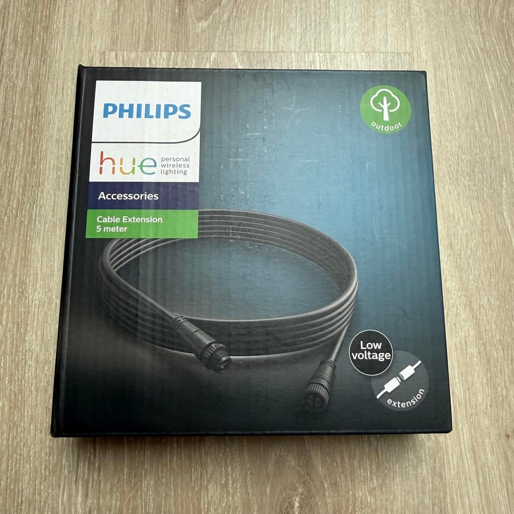 Nieuw: Philips Hue verlengkabel buiten - 5 meter, Tuin en Terras, Buitenverlichting, Ophalen of Verzenden, Nieuw, Overige typen