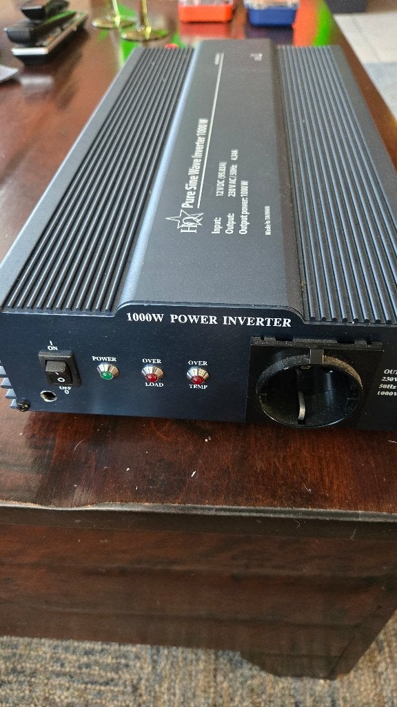 omvormer 12v 230v -  HQ pure sine inverter 1000w, Ophalen of Verzenden, Zo goed als nieuw