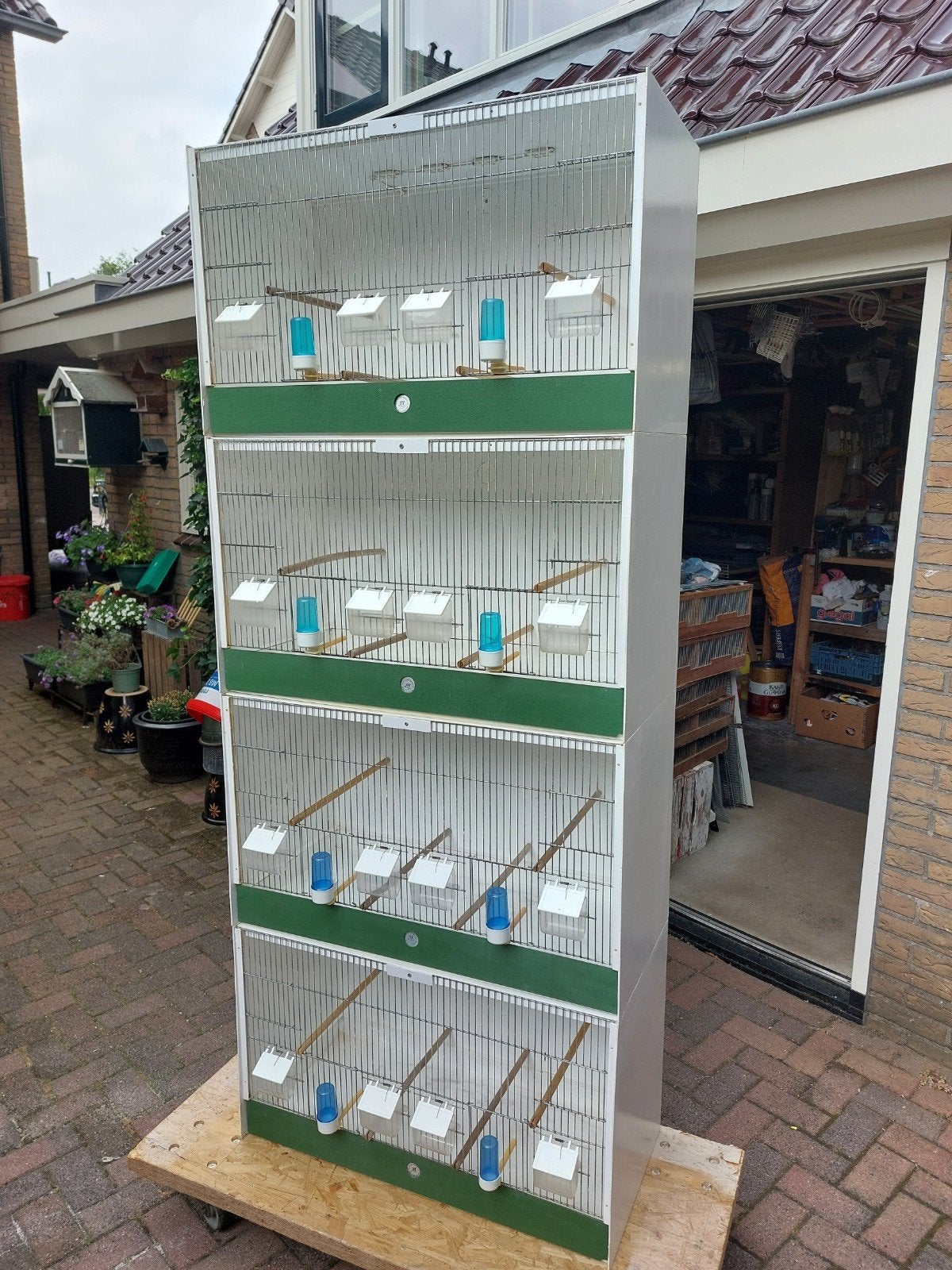 4 heesakkers kunstof broedkooien 82, Dieren en Toebehoren, Ophalen, Gebruikt, Kunststof, Broedkooi of Kweekkooi