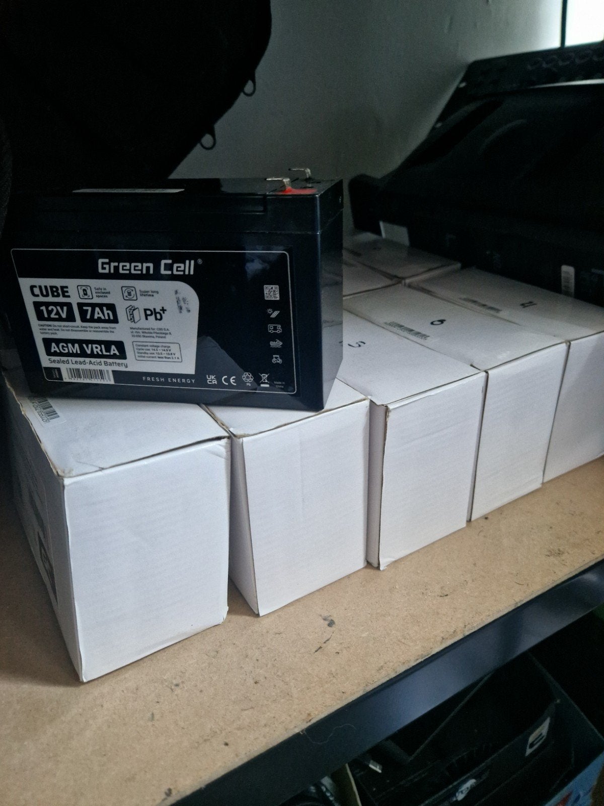 11x 12V 7Ah / 7.2Ah AGM VRLA Accu's - Green Cell / GMP, Ophalen, Nieuw, Oplaadbaar