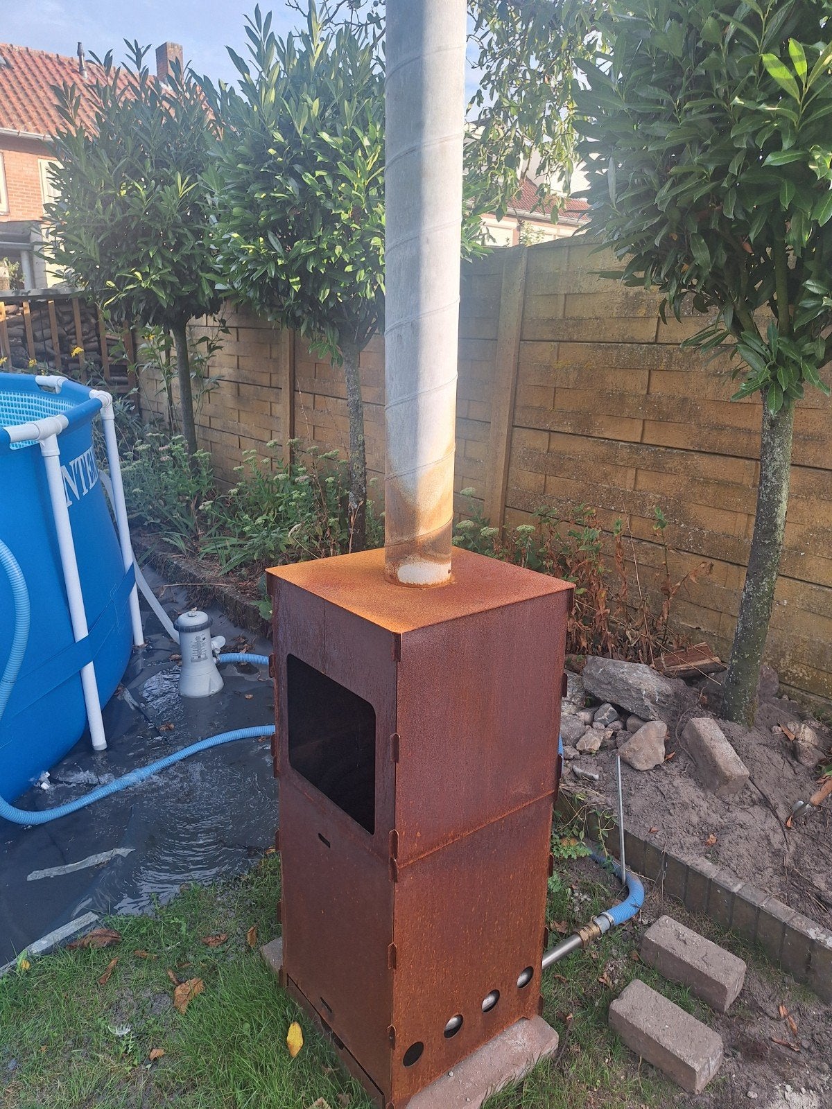 Zwembadverwarming houtgestookt - Duurzaam en efficiënt, Tuin en Terras, Zwembad-toebehoren, Ophalen, Gebruikt, Verwarming