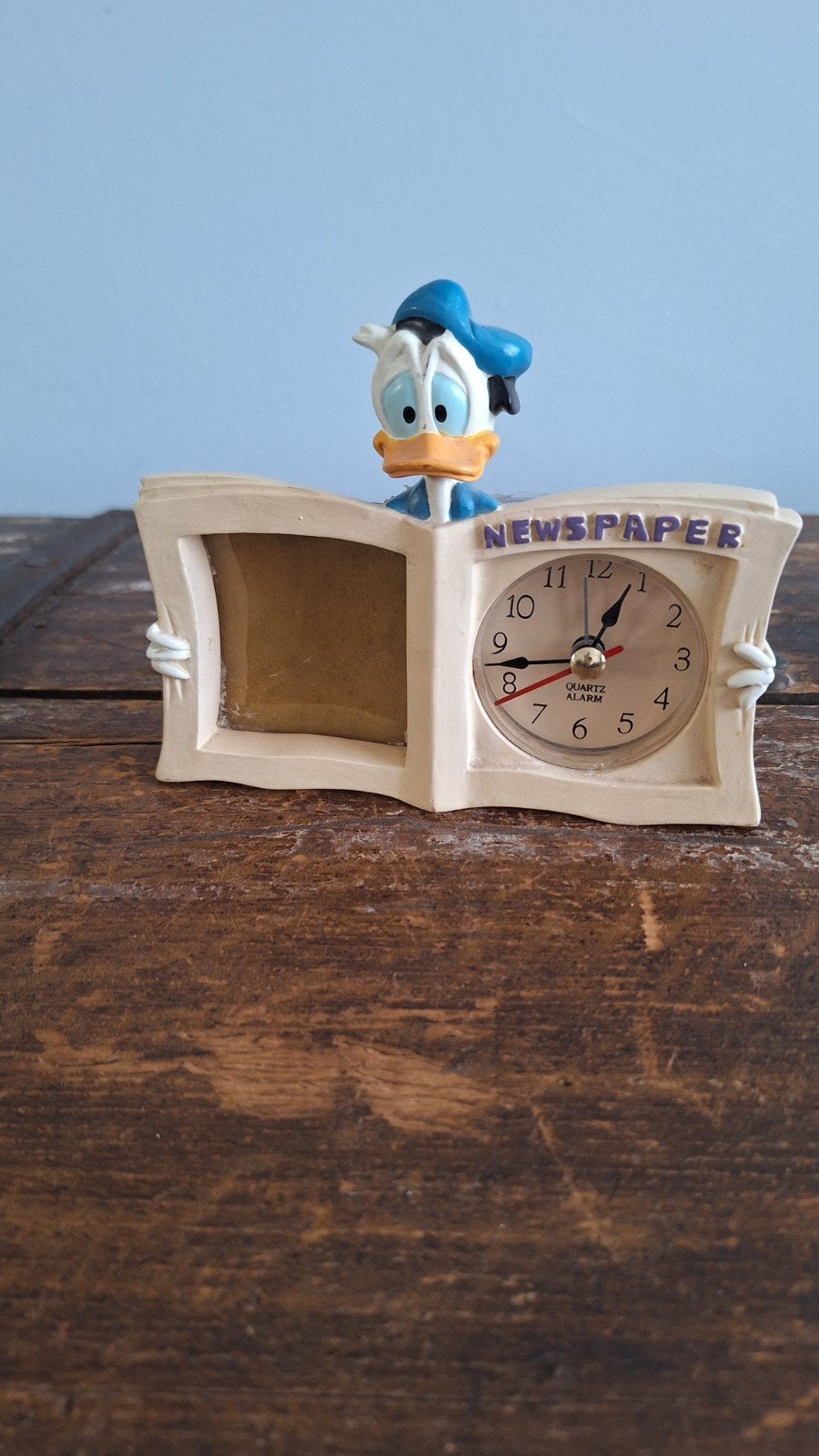 Donald Duck newspaper vintage klok/wekker, Verzamelen, Disney, Ophalen of Verzenden, Donald Duck, Zo goed als nieuw, Overige typen