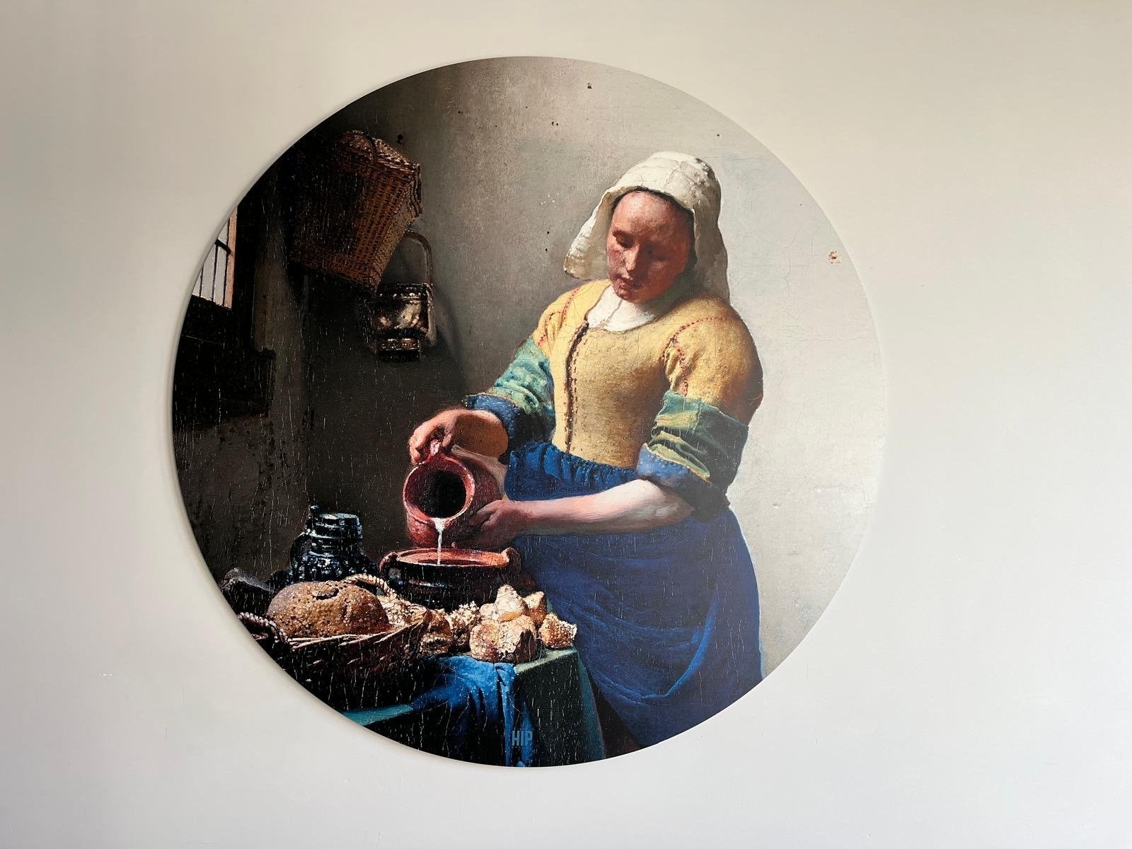 Het melkmeisje van Vermeer - HIP, Huis en Inrichting, Ophalen, Zo goed als nieuw, Schilderij, 75 tot 100 cm
