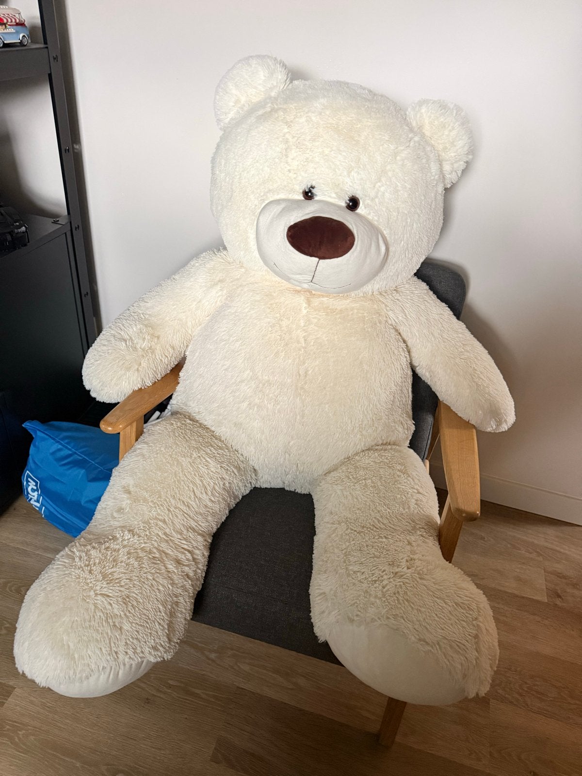 Grote Witte Knuffelbeer - Zo goed als nieuw, Kinderen en Baby's, Speelgoed | Knuffels en Pluche, Ophalen, Beer, Zo goed als nieuw