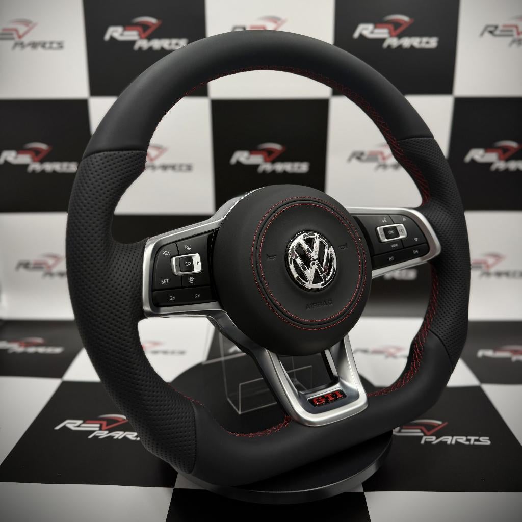 Volkswagen stuur sportief leer upgrade Golf Polo, Auto diversen, Tuning en Styling, Ophalen of Verzenden, ., ., .