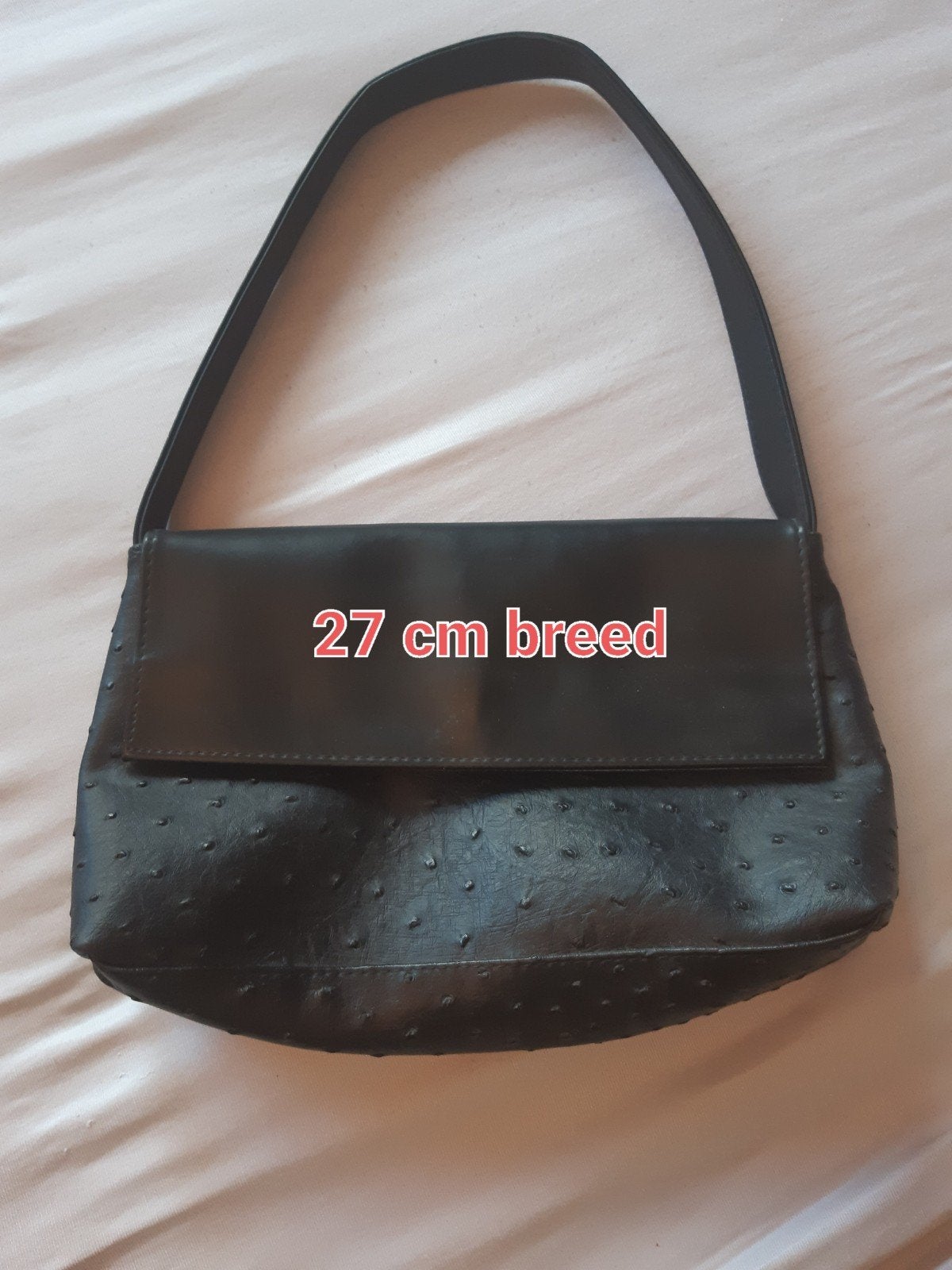 Zwart avondtasje - 27 cm breed, Ophalen of Verzenden, Gebruikt, Zwart, Avondtasje